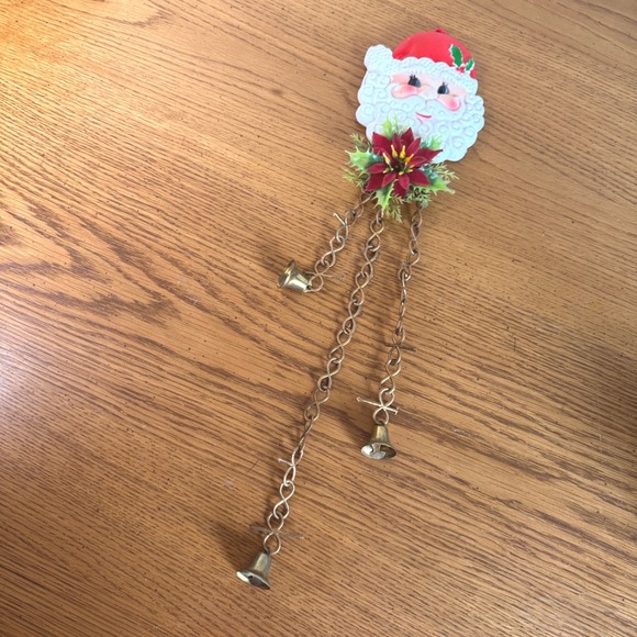 Other - Vintage Santa Claus Bell Hanger Chain Christmas Decor Made‎ in Hong Kong